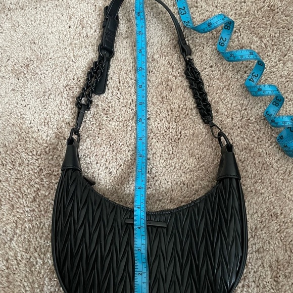 Aldo Black Woven Mini Bag with Adjustable Shoulder Strap - Picture 7 of 9